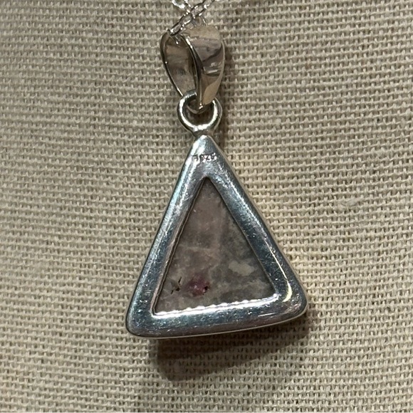 Cobalto Calcite Druzy Pendant Sterling Silver - Picture 3 of 3